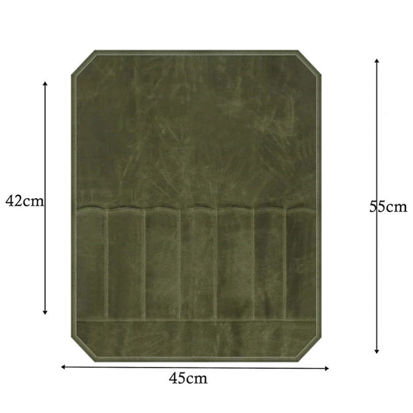 Elosung Beige Durable Waxed Canvas Knife Roll Bag Portable Chef Tool Organiser Other Kitchen Storage