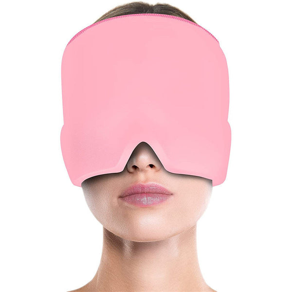 Elosung Pink Hot & Cold Therapy Gel Mask Reusable Soothing Facial And Head Relief Wrap Cold & Hot Packs & Wraps