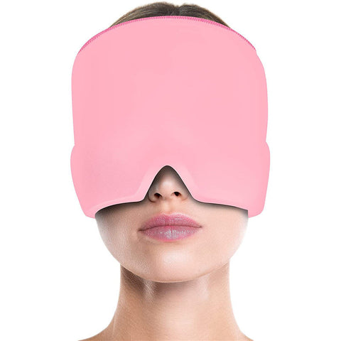 Elosung Pink Hot & Cold Therapy Gel Mask Reusable Soothing Facial And Head Relief Wrap Cold & Hot Packs & Wraps