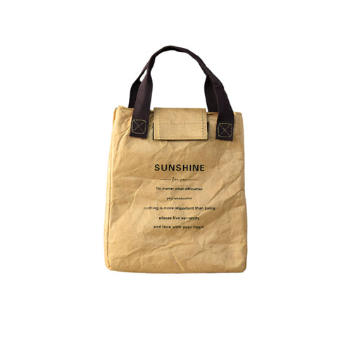 Elosung Beige Eco Friendly Insulated Lunch Bag With Handle Durable And Reusable Lunchboxes