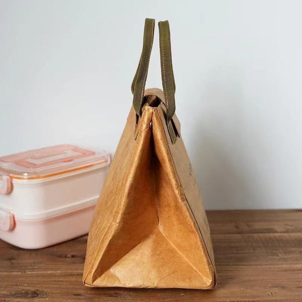 Elosung Beige Eco Friendly Insulated Lunch Bag With Handle Durable And Reusable Lunchboxes