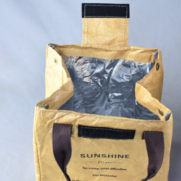 Grey Eco Friendly Insulated Lunch Bag With Handle Durable And Reusable Lunchboxes & Bags