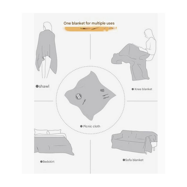 Light Coloured Geometry Bohemian Style Outdoor Picnic Blanket 130*180Cm Decorative Throw Picnic Accessories