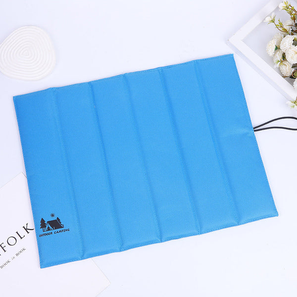 Blue Outdoor Folding Seat Cushion 42Cm X 32Cm For Camping And Hiking Seat & Posture Cushions