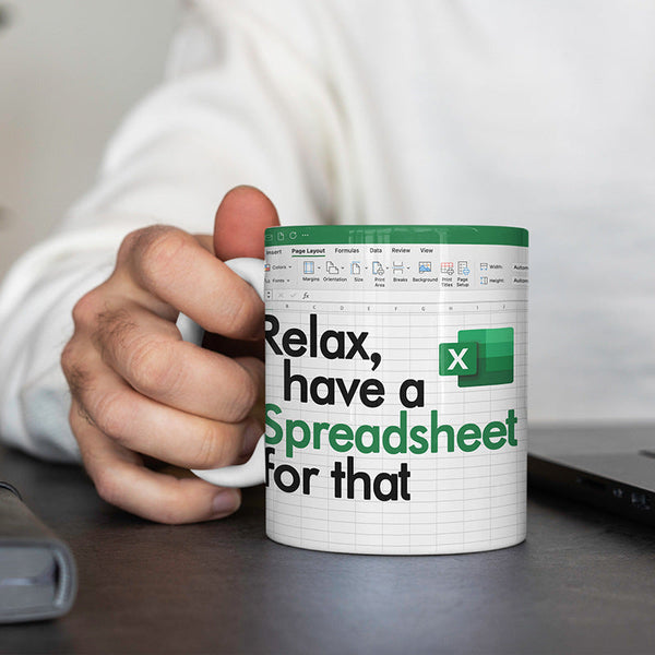 Funny Excel Spreadsheet Mug Perfect For Office & Enthusiasts Mugs