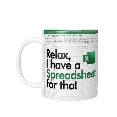 Funny Excel Spreadsheet Mug Perfect For Office & Enthusiasts Mugs