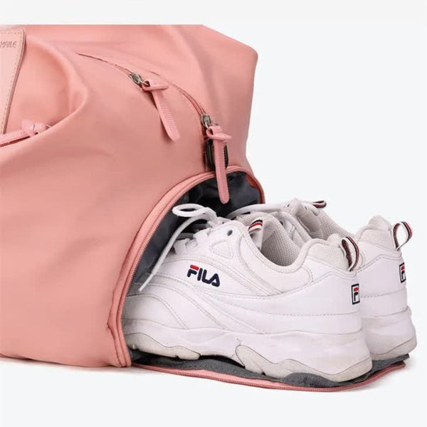 Elosung Pink Stylish Gym Travel Bag With Shoe Compartment Lightweight And Durable Design Gym Bags