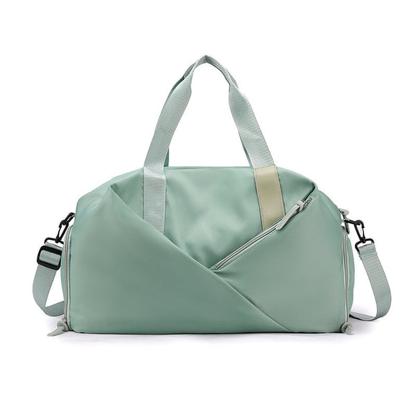 Elosung Green Stylish Gym Travel Bag With Shoe Compartment Lightweight And Durable Design Gym Bags