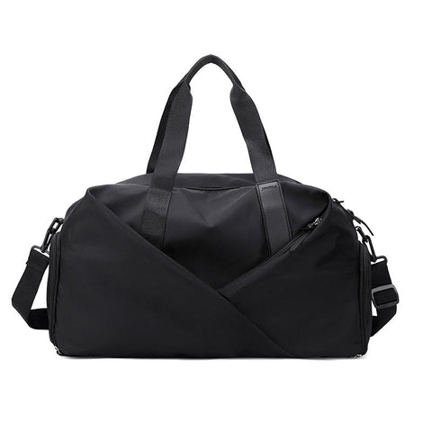 Elosung Black Stylish Gym Travel Bag With Shoe Compartment Lightweight And Durable Design Gym Bags