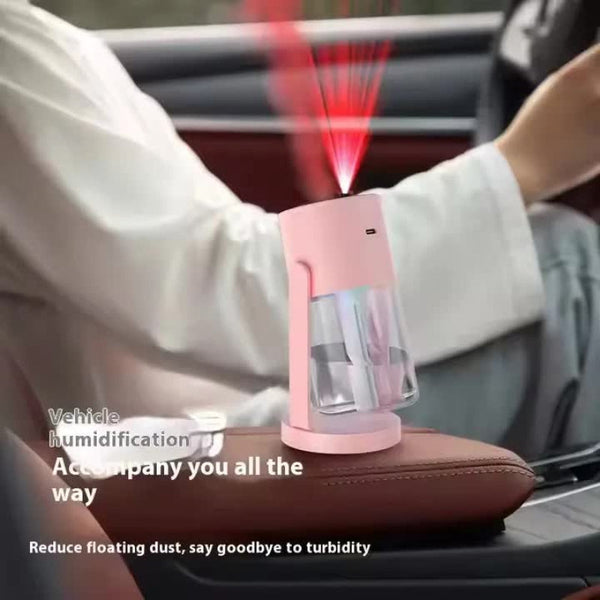 Elosung White Starry Night Projector Humidifier Light With Romantic Mist Effect Night Lights