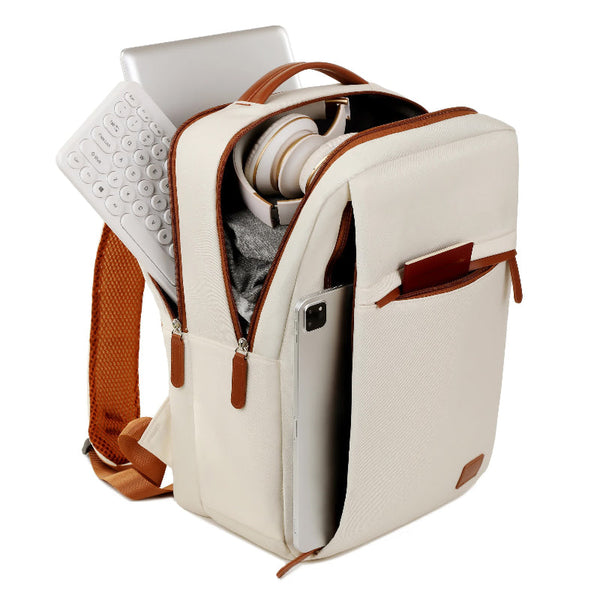 Elosung Pink Minimalist Usb Charging Laptop Backpack Elegant And Spacious Travel Bag Laptop Cases & Bags