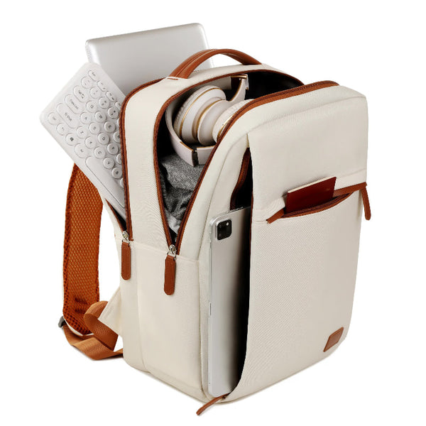 Elosung Blue Minimalist Usb Charging Laptop Backpack Elegant And Spacious Travel Bag Laptop Cases & Bags