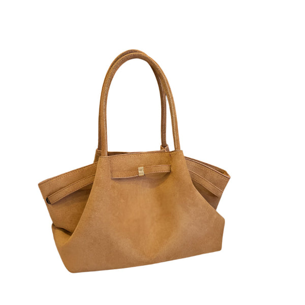 Brown Elegant Suede Tote Bag Soft Stylish Handbag For Everyday Use Women's Bags & Handbags
