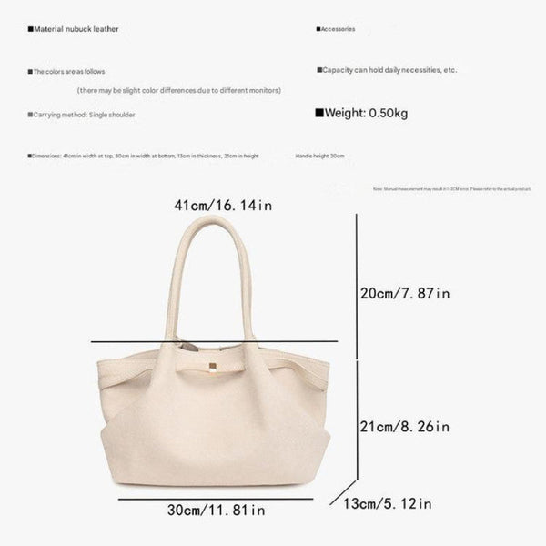 Brown Elegant Suede Tote Bag Soft Stylish Handbag For Everyday Use Women's Bags & Handbags