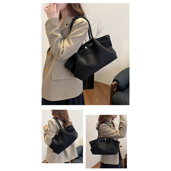 Brown Elegant Suede Tote Bag Soft Stylish Handbag For Everyday Use Women's Bags & Handbags