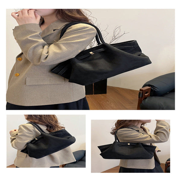 Green Elegant Suede Tote Bag Soft And Stylish Handbag For Everyday Use Women's Bags & Handbags