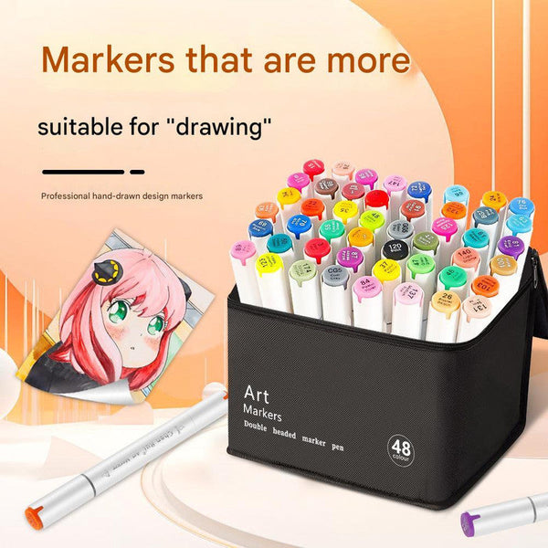 Elosung Dual Tip Alcohol Marker Pen With High Capacity Ink For Professional Drawing And Colouring Art Pens & Markers