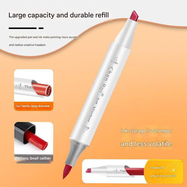 Elosung Dual Tip Alcohol Marker Pen With High Capacity Ink For Professional Drawing And Colouring Art Pens & Markers