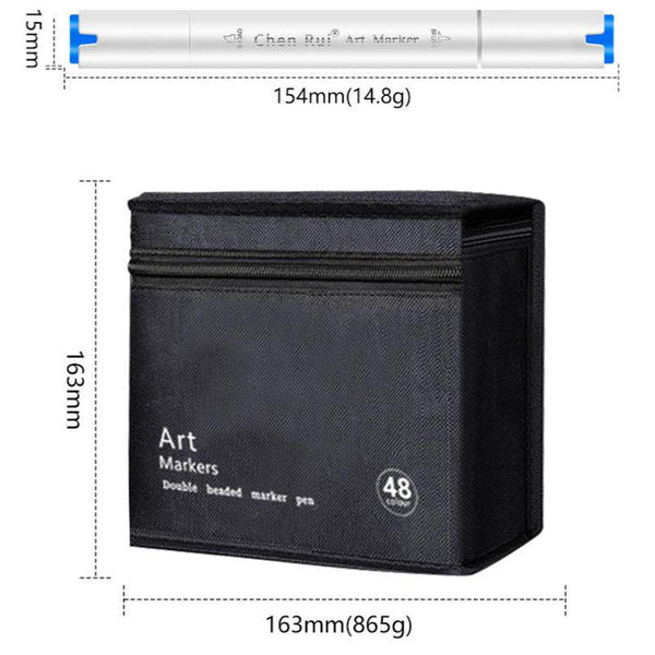 Elosung Dual Tip Alcohol Marker Pen With High Capacity Ink For Professional Drawing And Colouring Art Pens & Markers