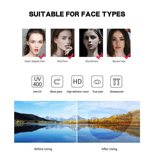 Elosung Transparent White Tablets Unisex Oversized Aviator Metal Frame Retro Fashion Eyewear With Ac Lenses Sunglasses