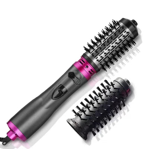 Elosung Gray Purple Automatic Large Wave Curling Iron | 2 In 1 Volumizing Hot Air Brush & Styling Comb Straightening & Curling Irons