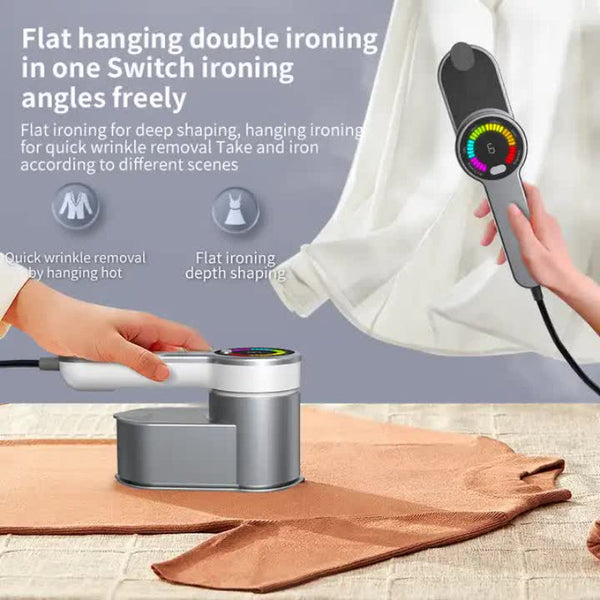 Elosung Grey Handheld Garment Steamer | Mini Iron For & Dorm Use Compact Clothes Steaming Irons & Press Irons
