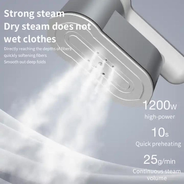Elosung Grey Handheld Garment Steamer | Mini Iron For & Dorm Use Compact Clothes Steaming Irons & Press Irons