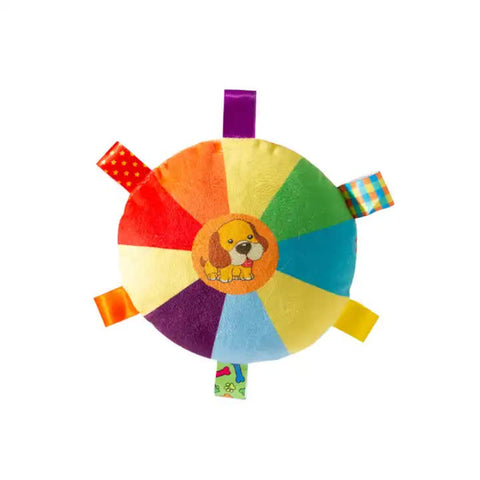 Elosung 3 Pcs Dog Pattem Plush Chew Toy With Sound | Interactive Frisbee For Teeth Grinding & Play Durable Non Toxic Pet Flashlights