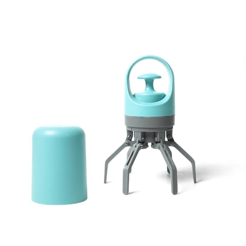 Elosung Blue Portable Dog Poop Scooper Outdoor Pet Waste Picker Six Claw Tool For Easy Clean Up Travel Friendly Pooper Scooper & Bags