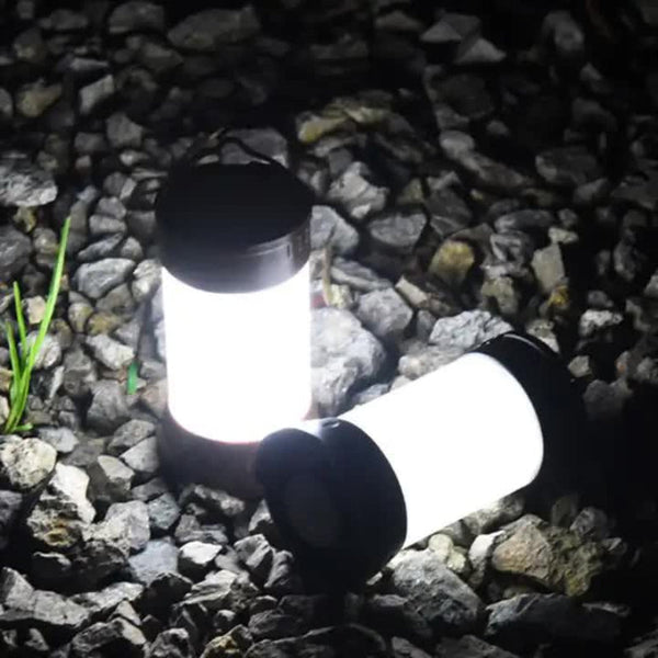 Elosung Black Classic Multi Function Camping Light Portable Dual Source Outdoor Lantern Car For Hiking & Emergencies Lanterns