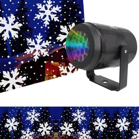 Elosung Led Snowflake Projector Light 7 Colour Rotating Christmas Holiday Decoration Laser Stage 16 Patterns For Festive Seasonal Decorations