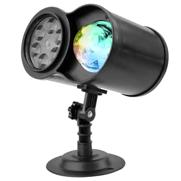 Elosung Bracket Outdoor Waterproof Lawn Dual Tube Projection Light Led Halloween & Christmas Dynamic Ripple Animation Replaceable 12 Slides Stake Or S