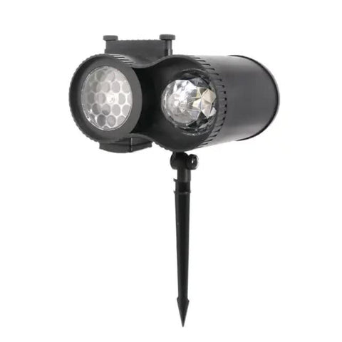 Elosung Ground Insert Outdoor Waterproof Lawn Dual Tube Projection Light Led Halloween & Christmas Dynamic Ripple Animation Replaceable 12 Slides Stak