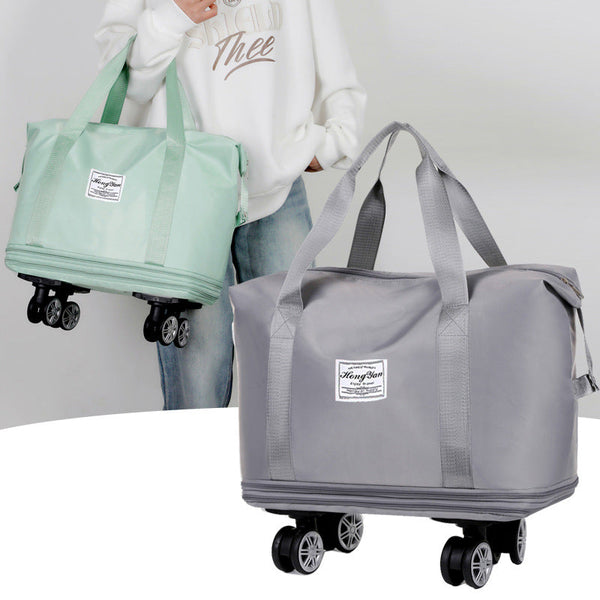 Elosung Light Purple Large Capacity Travel Bag With Expandable Design Waterproof And Wet Dry Separation 360A Spinner Wheels Ideal For Students Busines