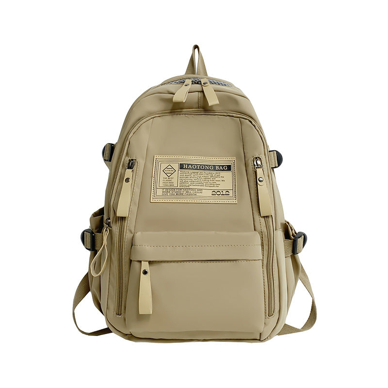 Elosung Khaki Stylish And Simple Backpack For High School College Students Trendy Womenas Casual Travel Daily Use Women Backpacks