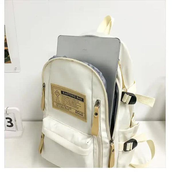 Elosung Khaki Stylish And Simple Backpack For High School College Students Trendy Womenas Casual Travel Daily Use Women Backpacks