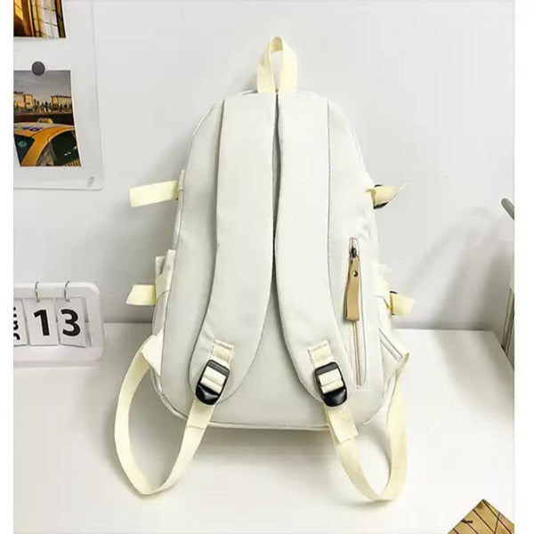 Elosung Khaki Stylish And Simple Backpack For High School College Students Trendy Womenas Casual Travel Daily Use Women Backpacks