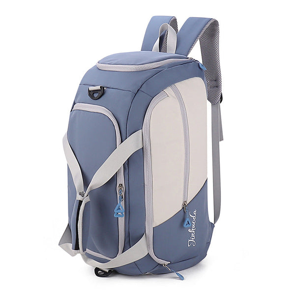 Elosung Blue Large Capacity Travel Backpack Multi Function Carry On Bag For Clothes Luggage Storage And Business Trips Overnight Bags