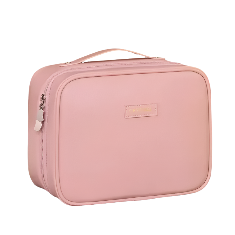 Elosung Pink 5 In 1 Multi Function Pu Makeup Organizer A Large Capacity Cosmetic Storage Bag With Dividers Portable And Premium Quality Makeup Bags &