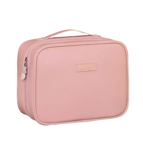 Elosung Pink 5 In 1 Multi Function Pu Makeup Organizer A Large Capacity Cosmetic Storage Bag With Dividers Portable And Premium Quality Makeup Bags &