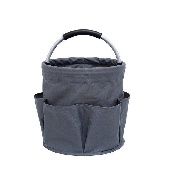 Elosung Dark Gray Folding Picnic Basket Multi Function Beach Storage Bag Toiletry Organizer And Shopping For Outdoor Home Use Picnic Baskets & Backpac