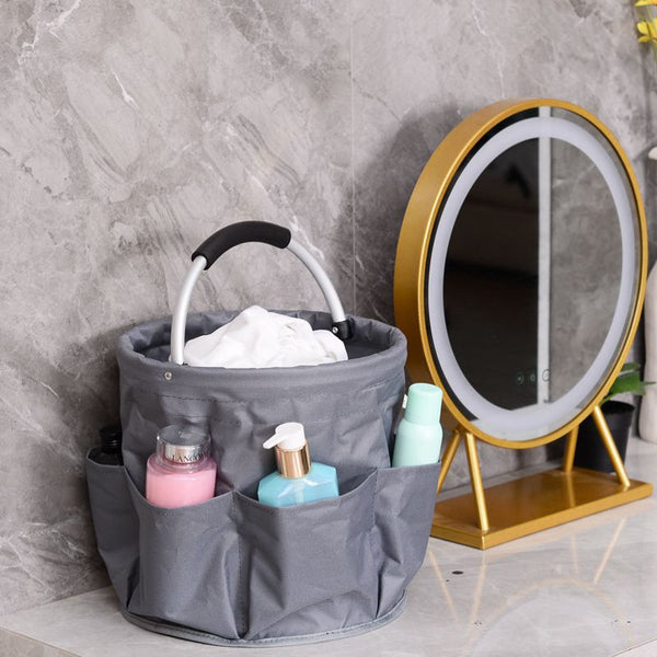 Elosung Dark Gray Folding Picnic Basket Multi Function Beach Storage Bag Toiletry Organizer And Shopping For Outdoor Home Use Picnic Baskets & Backpac