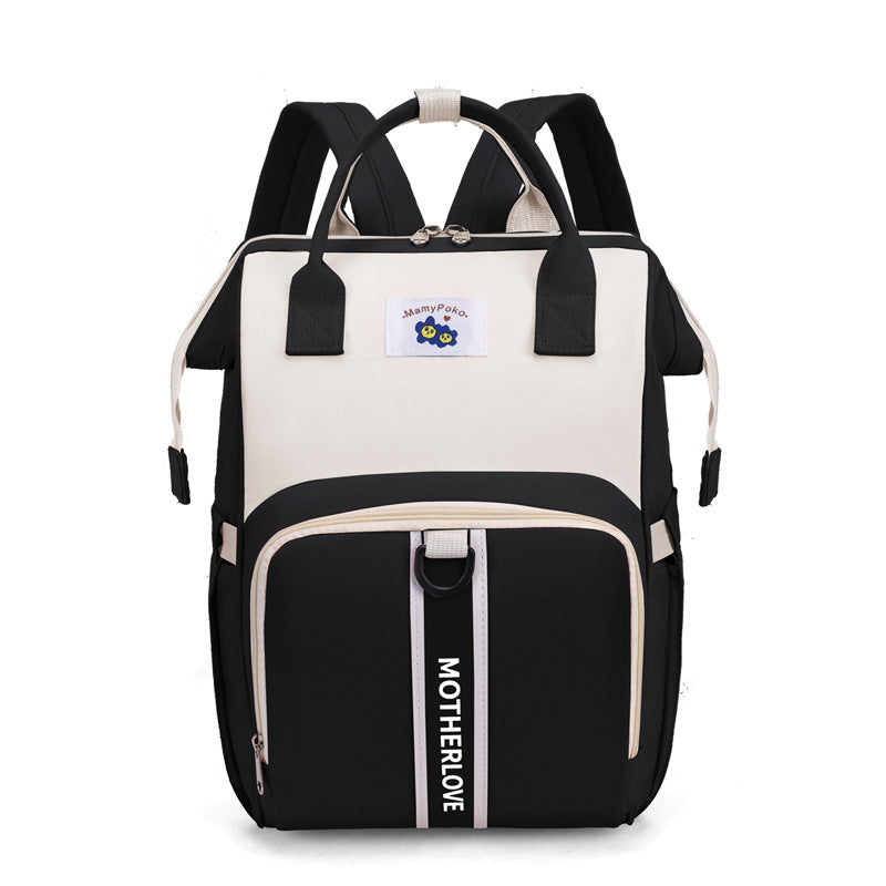 Elosung Black New Large Capacity Mommy Bag Portable And Lightweight Multi Function Diaper Backpack Stylish Storage Women Backpacks