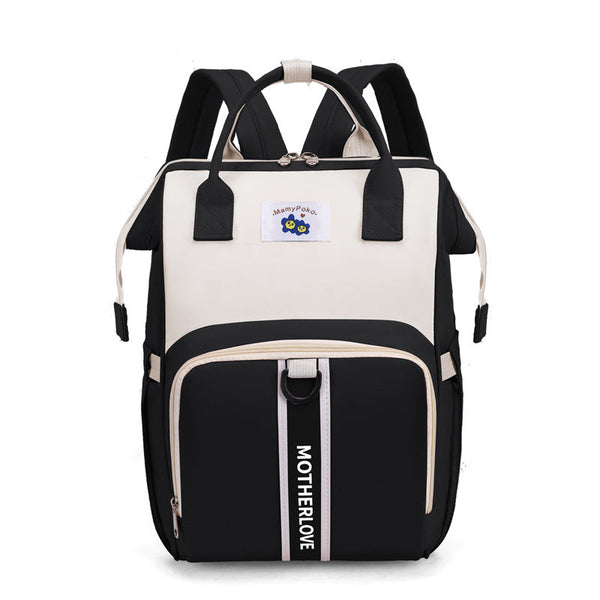 Elosung Black New Large Capacity Mommy Bag Portable And Lightweight Multi Function Diaper Backpack Stylish Storage Women Backpacks