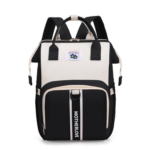 Elosung Black New Large Capacity Mommy Bag Portable And Lightweight Multi Function Diaper Backpack Stylish Storage Women Backpacks