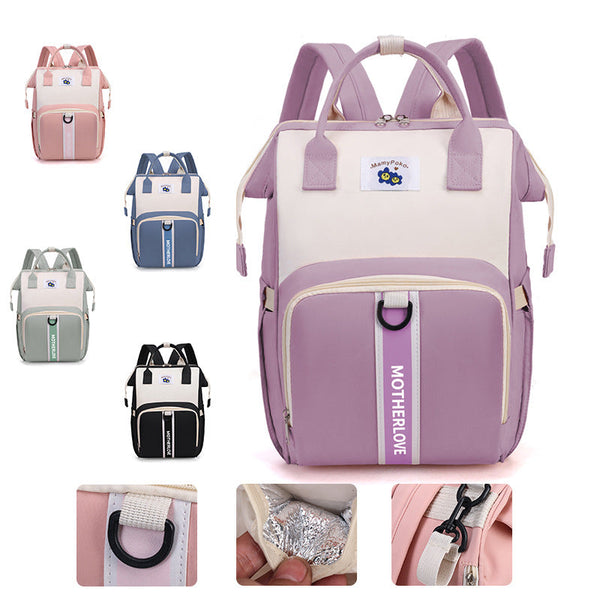 Elosung Black New Large Capacity Mommy Bag Portable And Lightweight Multi Function Diaper Backpack Stylish Storage Women Backpacks