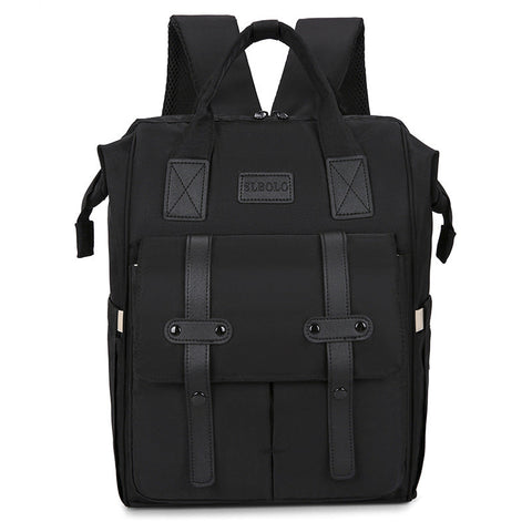Black Fashionable Multi Function Mommy Bag Large Capacity Diaper Tote Backpack For Moms Ideal Travel Everyday Use Women Backpacks