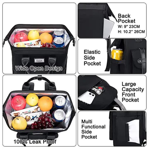 Elosung White Fashionable Multi Function Mommy Bag Large Capacity Diaper Tote And Backpack For Moms Ideal Travel Everyday Use Women Backpacks