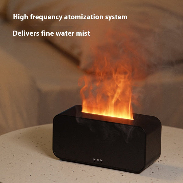 Elosung Black Timing Simulation Aroma Diffuser Usb Household Flame Humidifier Aromatherapy Machine Spray Air Diffusers