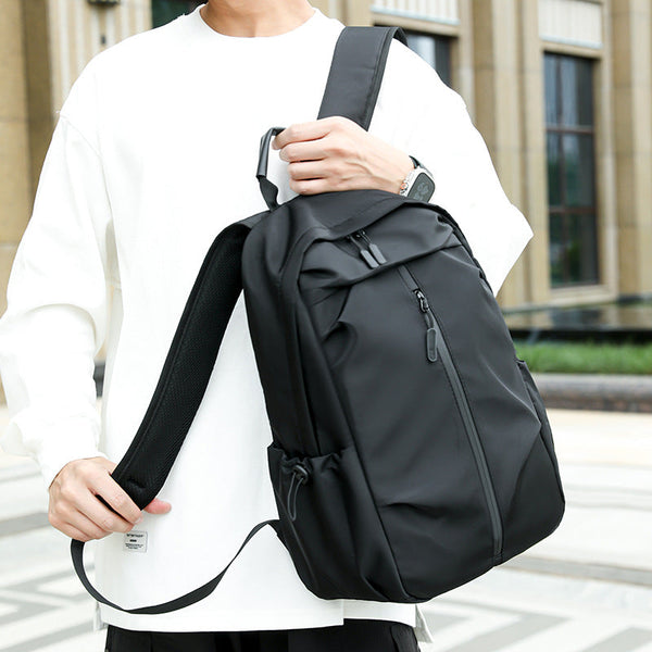 Black Casual Korean Style Backpack Versatile Laptop Bag For Students Business And Travel Fashionable Practical Laptop Cases & Bags